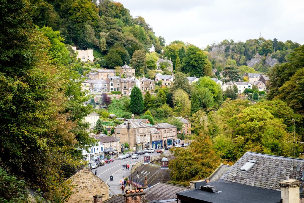 view of Matlock Bath in Derbyshire